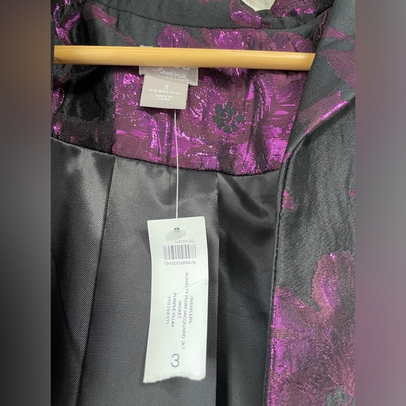 CHICO’S Women’s Floral Jacquard Jacket / Topper Size 3/XL - Picture 5 of 5